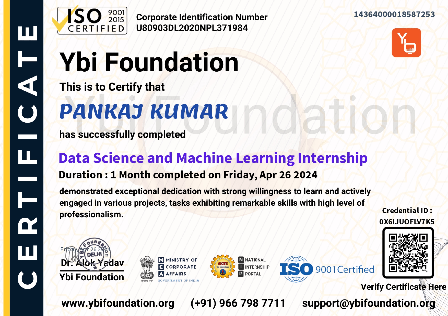 Data Science Certificate